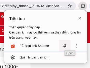 Ghim ích Rút gọn link Shopee